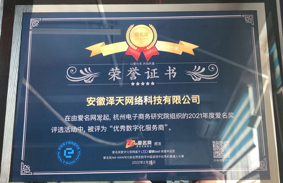 优秀数字化服务商2021